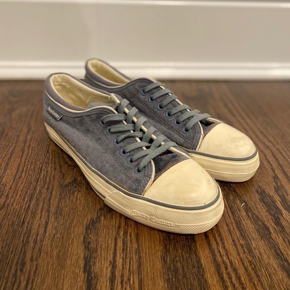 Juicy Couture Granite Grey Terry-Cloth Sneakers